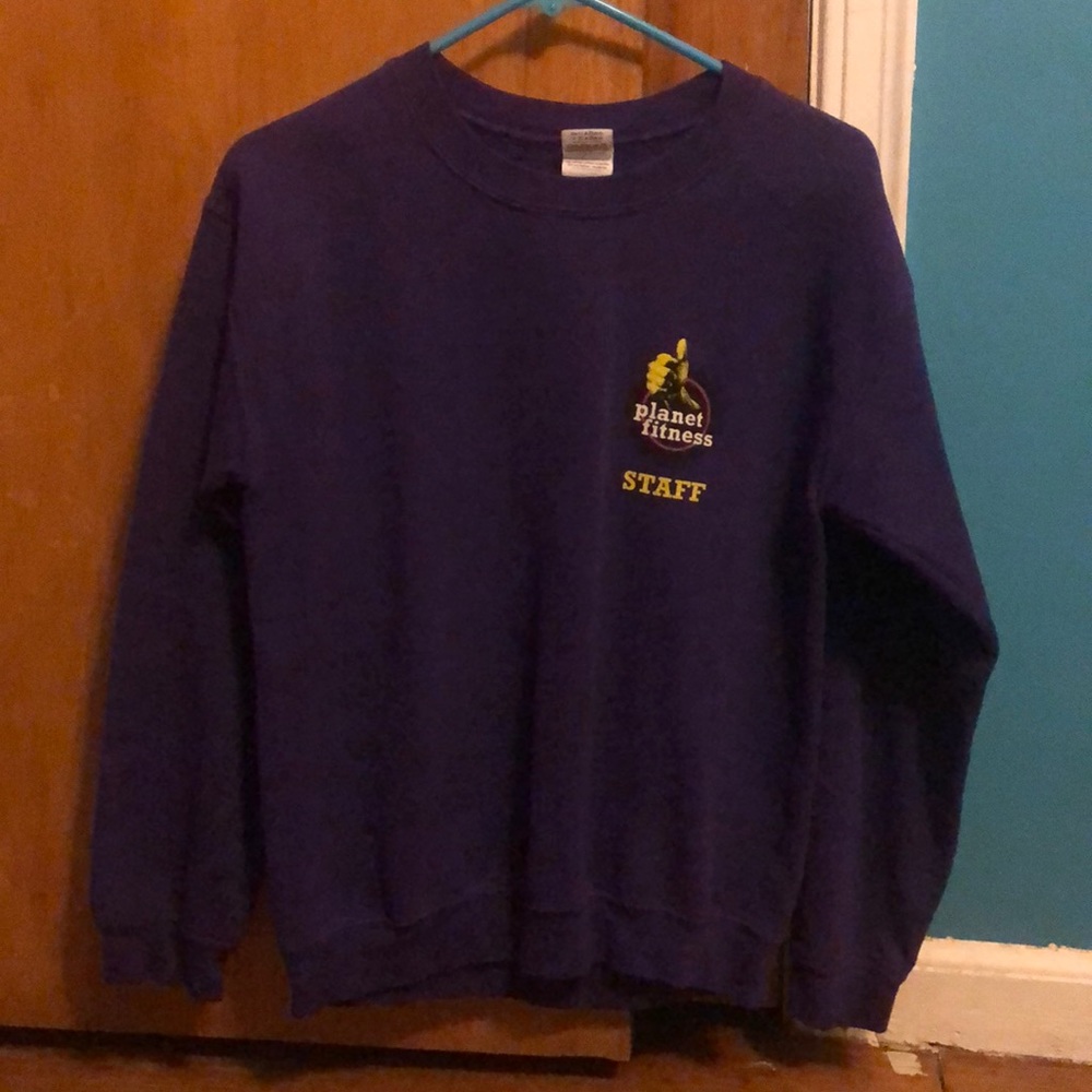 Purple crew planet fitness sweater